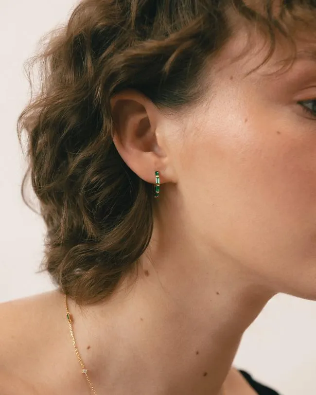 ALOHAS Jewelry Orlop 8211 Gold And Green Earrings 8211 Women