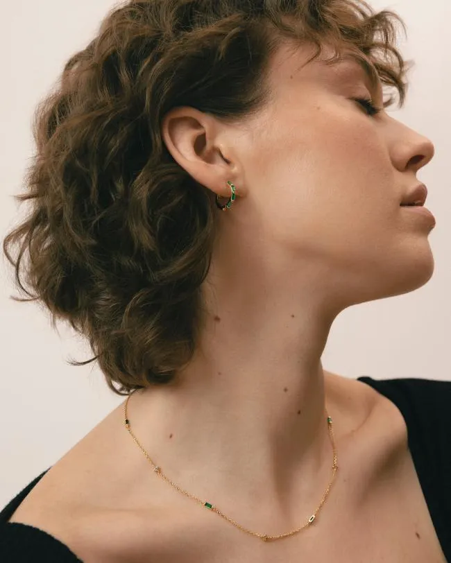 ALOHAS Jewelry Orlop 8211 Gold And Green Earrings 8211 Women