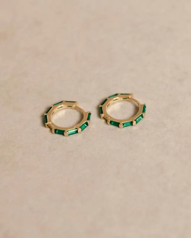 ALOHAS Jewelry Orlop 8211 Gold And Green Earrings 8211 Women