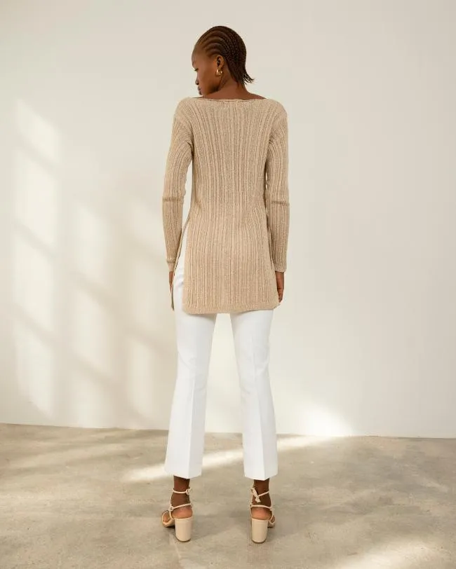 ALOHAS Knitwear Witty 8211 White Knit Top 8211 Women