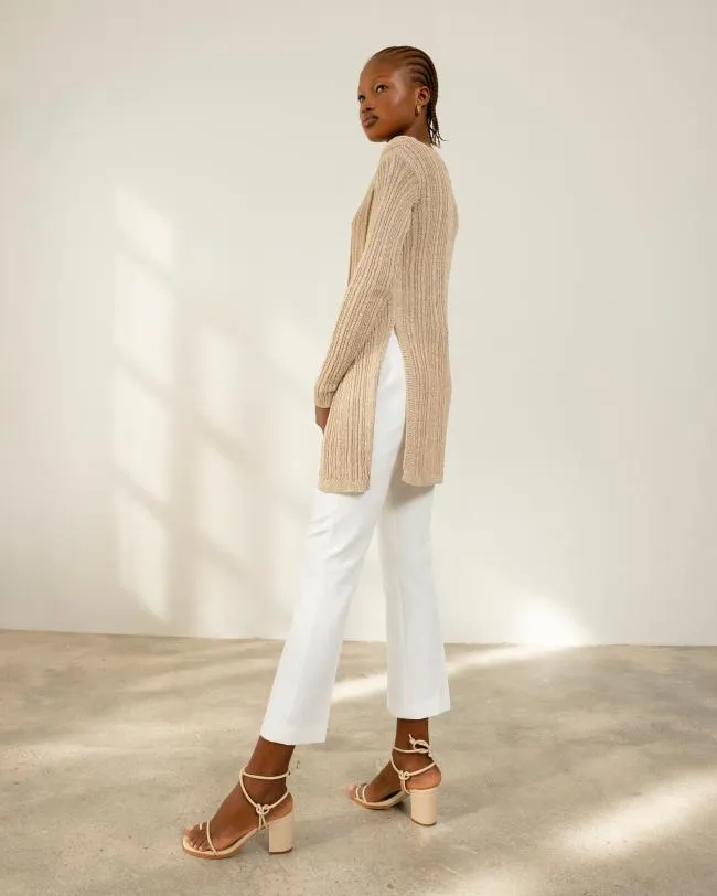 ALOHAS Knitwear Witty 8211 White Knit Top 8211 Women