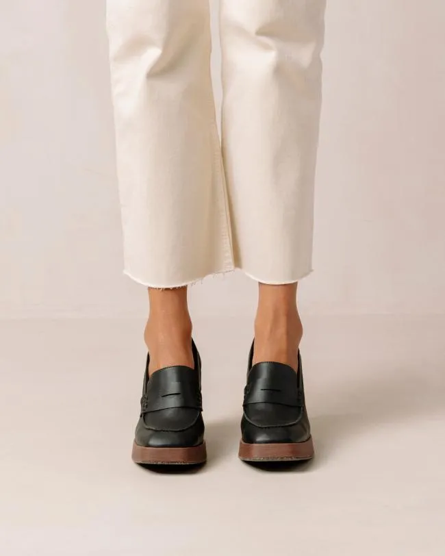 ALOHAS Loafers Busy 8211 Black Vegan Leather Loafers 8211 Women