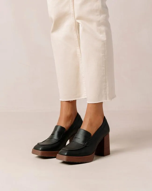 ALOHAS Loafers Busy 8211 Black Vegan Leather Loafers 8211 Women