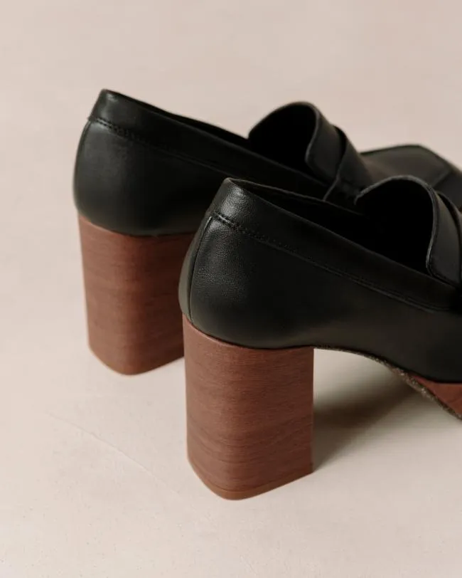 ALOHAS Loafers Busy 8211 Black Vegan Leather Loafers 8211 Women