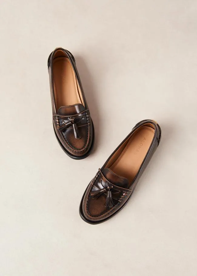 ALOHAS Loafers Terrane 8211 Brown Leather Loafers 8211 Women