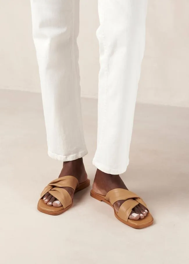 ALOHAS Mules Nomad 8211 Brown Leather Sandals 8211 Women