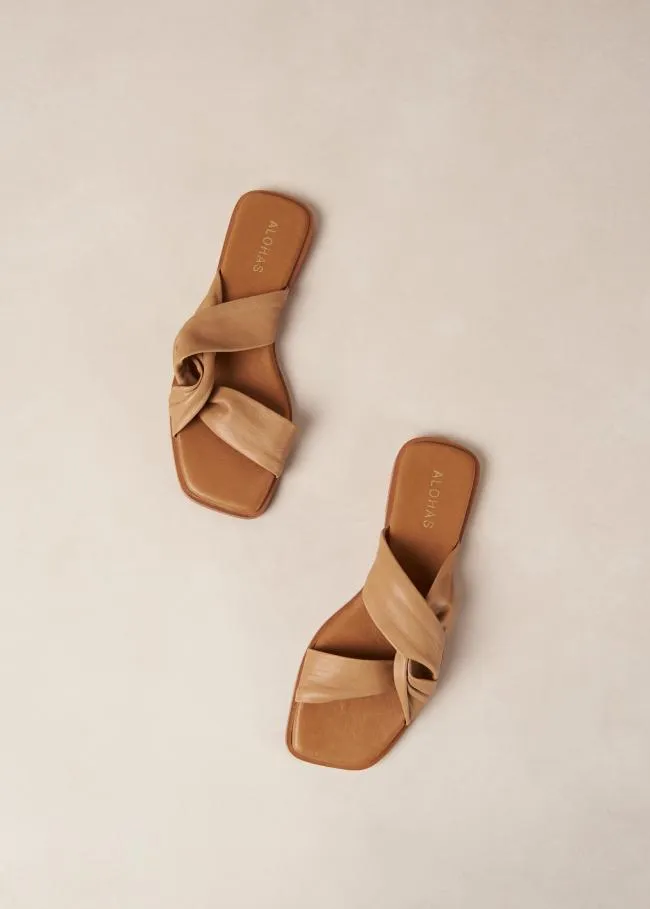 ALOHAS Mules Nomad 8211 Brown Leather Sandals 8211 Women