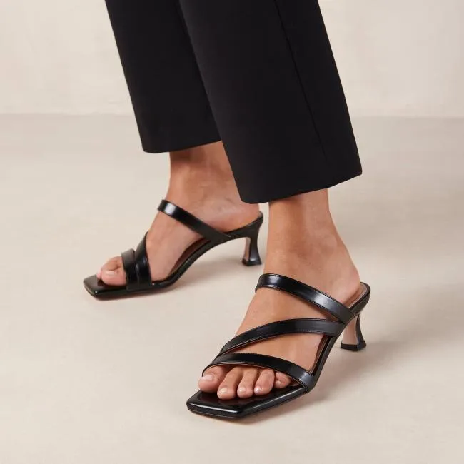 ALOHAS Mules Sonny 8211 Black Patent Vegan Leather Mules 8211 Women
