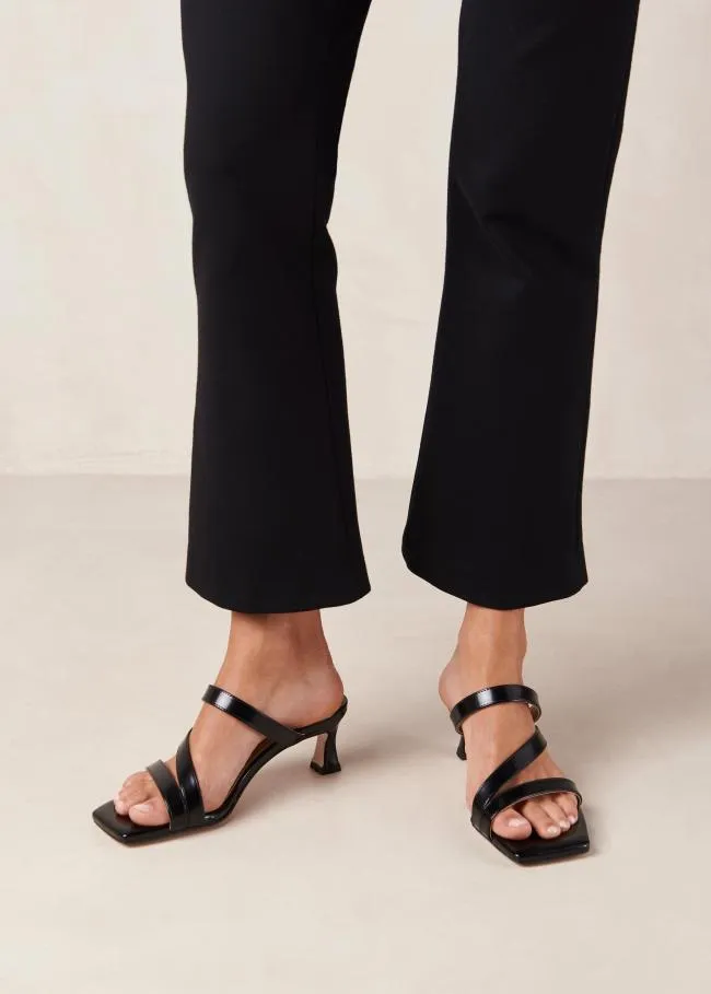ALOHAS Mules Sonny 8211 Black Patent Vegan Leather Mules 8211 Women