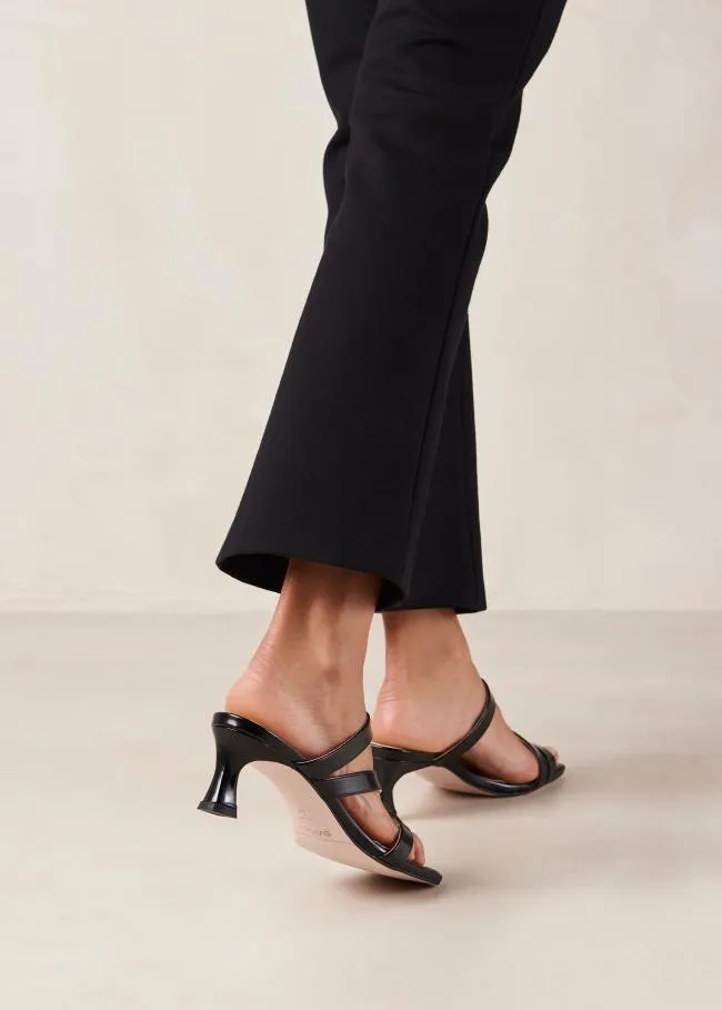 ALOHAS Mules Sonny 8211 Black Patent Vegan Leather Mules 8211 Women