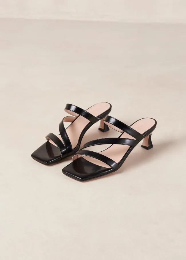 ALOHAS Mules Sonny 8211 Black Patent Vegan Leather Mules 8211 Women