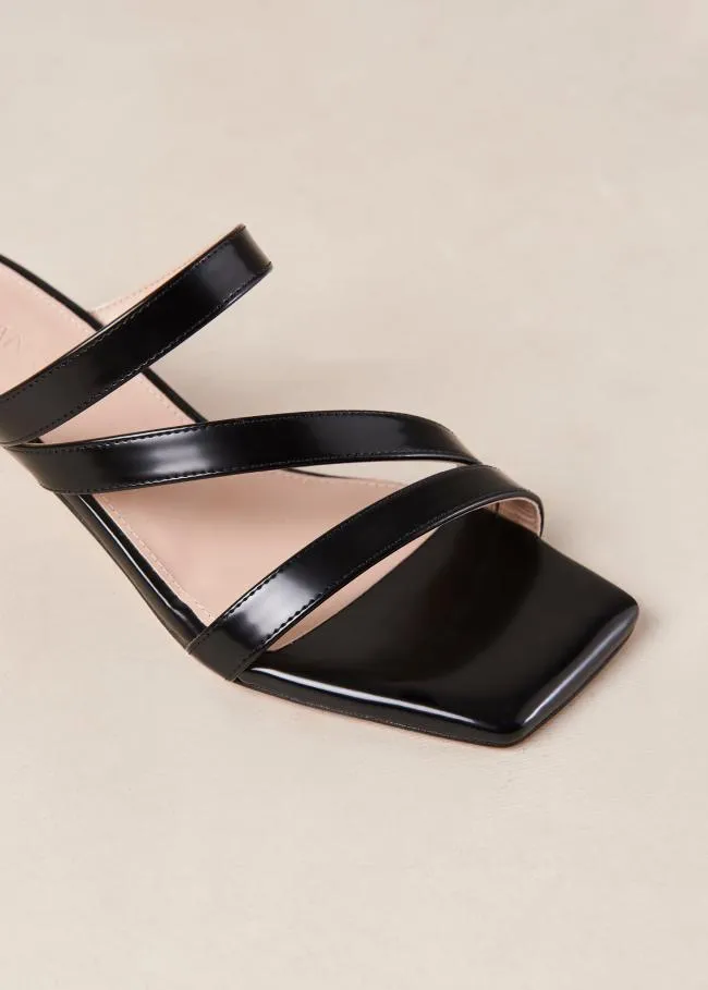 ALOHAS Mules Sonny 8211 Black Patent Vegan Leather Mules 8211 Women