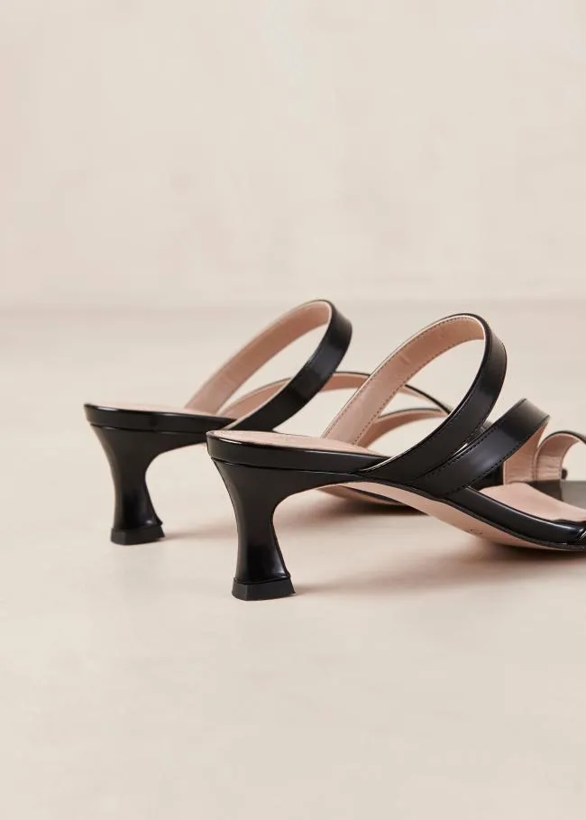 ALOHAS Mules Sonny 8211 Black Patent Vegan Leather Mules 8211 Women