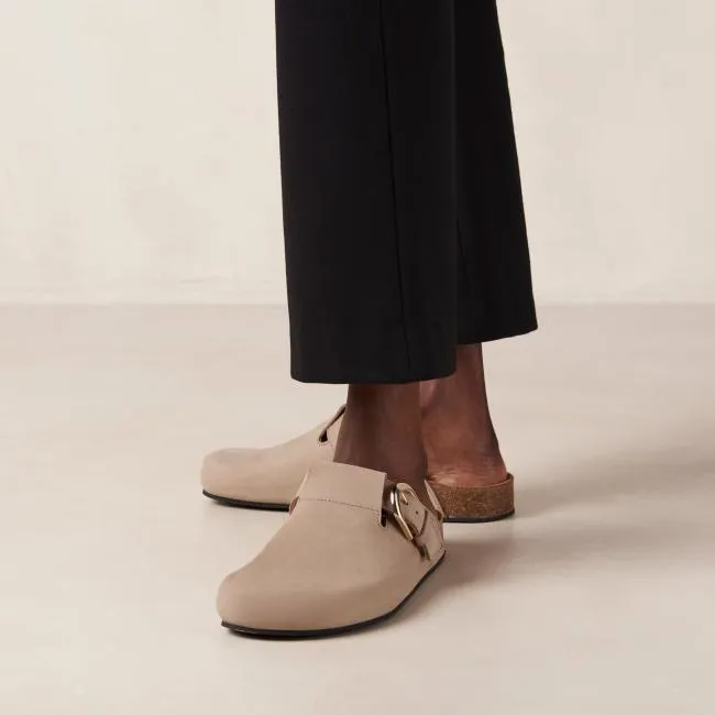 ALOHAS Mules Travis 8211 Grey Leather Clogs 8211 Women