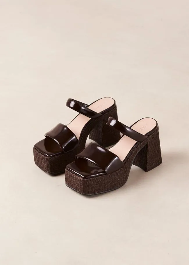 ALOHAS Mules Viviana 8211 Brown Vegan Leather Sandals 8211 Women