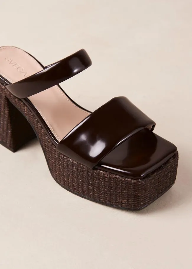 ALOHAS Mules Viviana 8211 Brown Vegan Leather Sandals 8211 Women