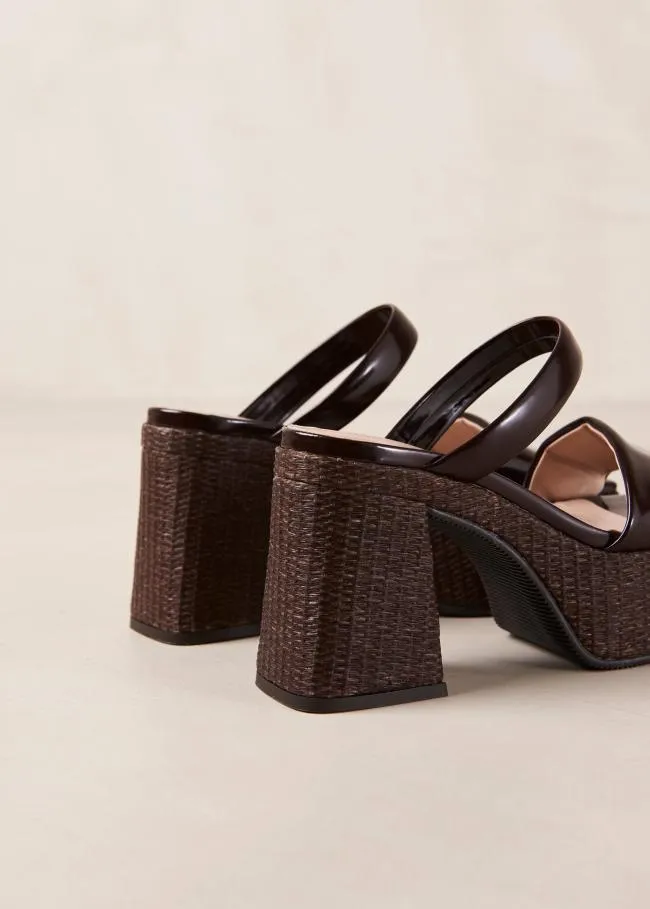 ALOHAS Mules Viviana 8211 Brown Vegan Leather Sandals 8211 Women
