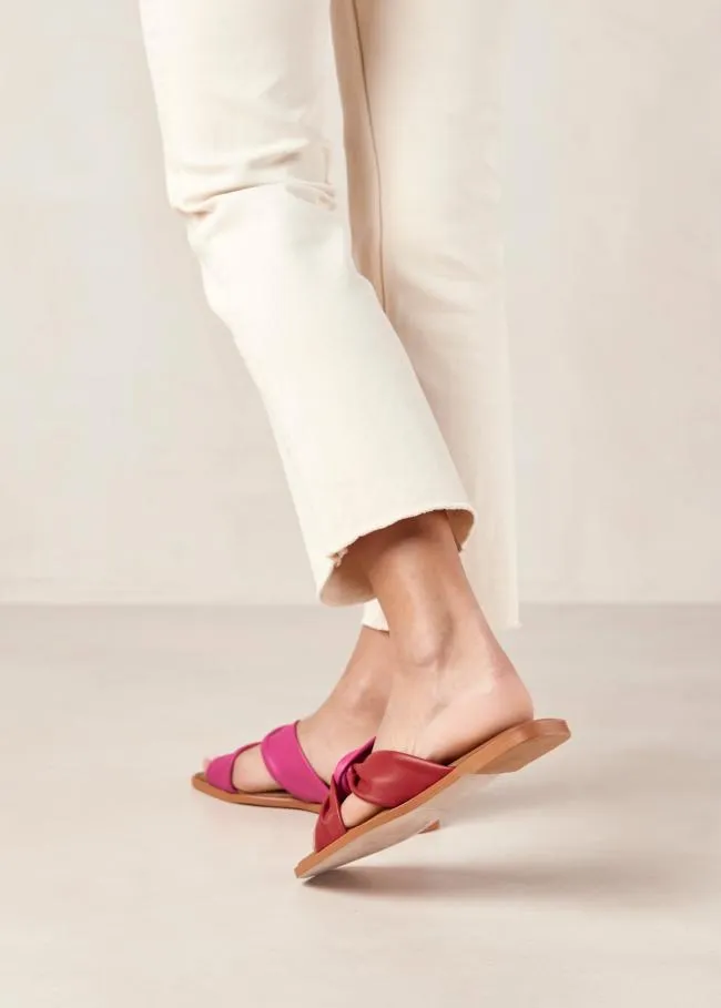 ALOHAS Sandals Nomad 8211 Red And Pink Leather Sandals 8211 Women