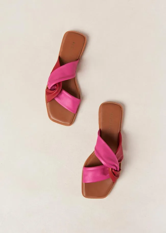 ALOHAS Sandals Nomad 8211 Red And Pink Leather Sandals 8211 Women
