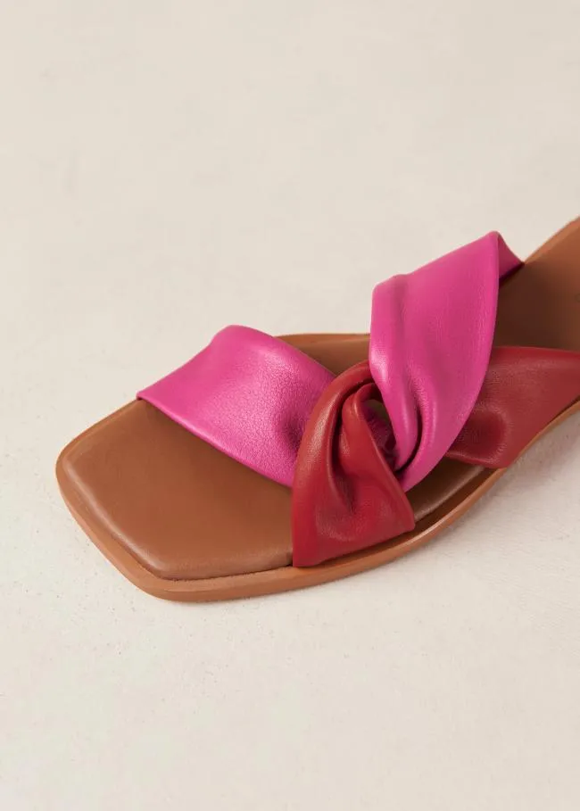 ALOHAS Sandals Nomad 8211 Red And Pink Leather Sandals 8211 Women