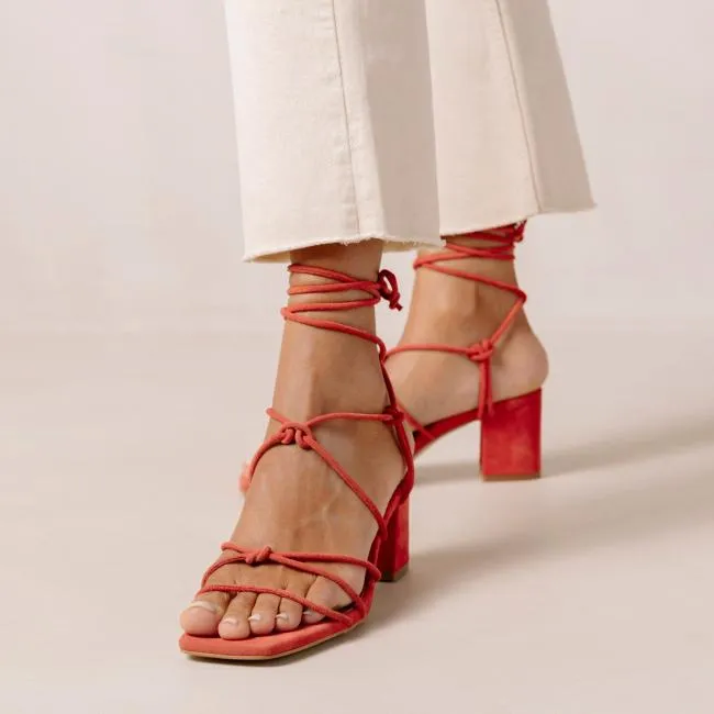 ALOHAS Sandals Paloma 8211 Orange Suede Sandals 8211 Women