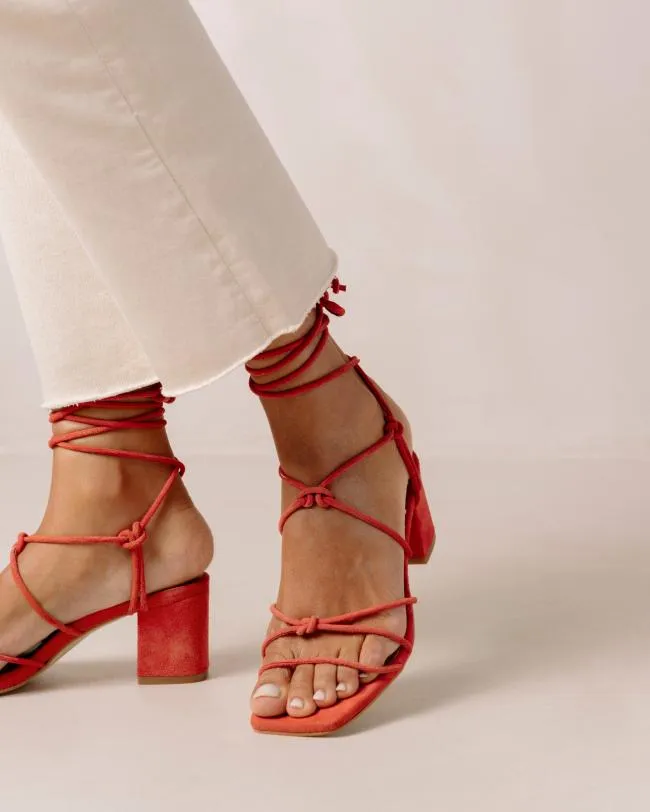 ALOHAS Sandals Paloma 8211 Orange Suede Sandals 8211 Women