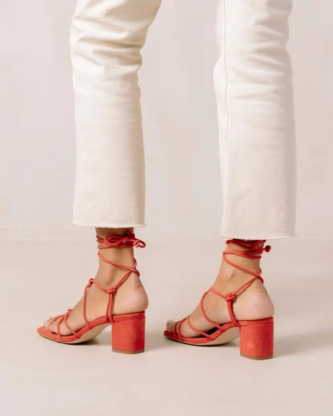 ALOHAS Sandals Paloma 8211 Orange Suede Sandals 8211 Women