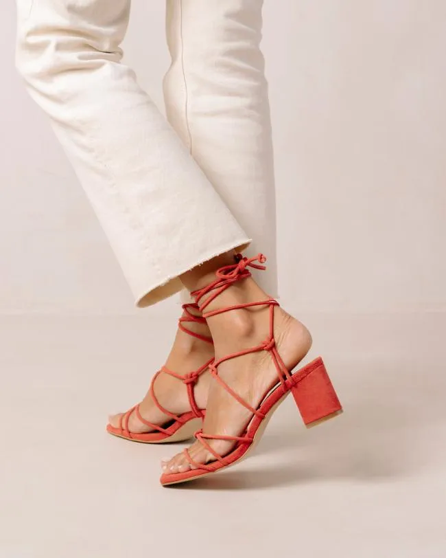 ALOHAS Sandals Paloma 8211 Orange Suede Sandals 8211 Women