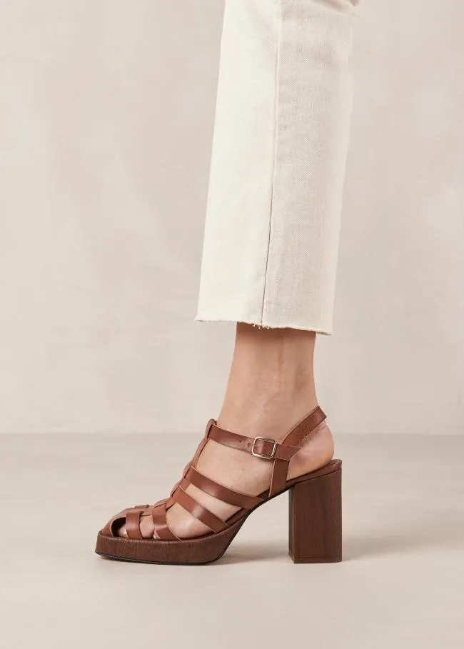 ALOHAS Sandals Rollers 8211 Brown Vegan Leather Sandals 8211 Women