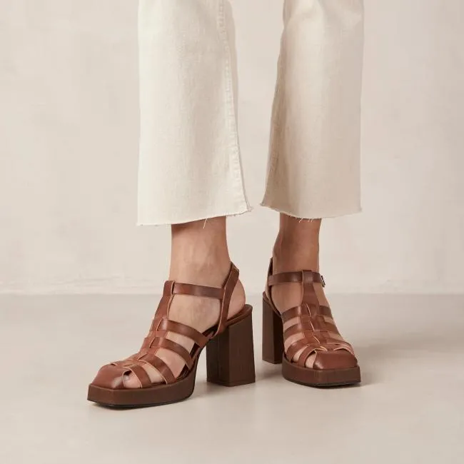 ALOHAS Sandals Rollers 8211 Brown Vegan Leather Sandals 8211 Women