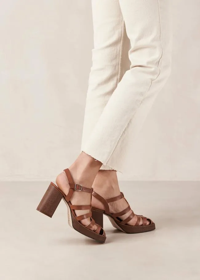 ALOHAS Sandals Rollers 8211 Brown Vegan Leather Sandals 8211 Women