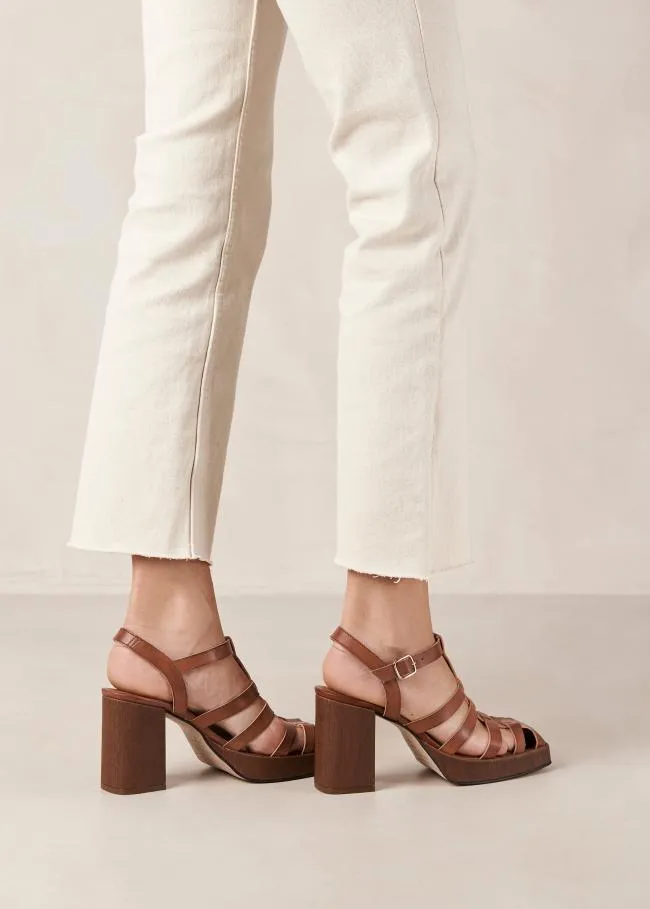 ALOHAS Sandals Rollers 8211 Brown Vegan Leather Sandals 8211 Women