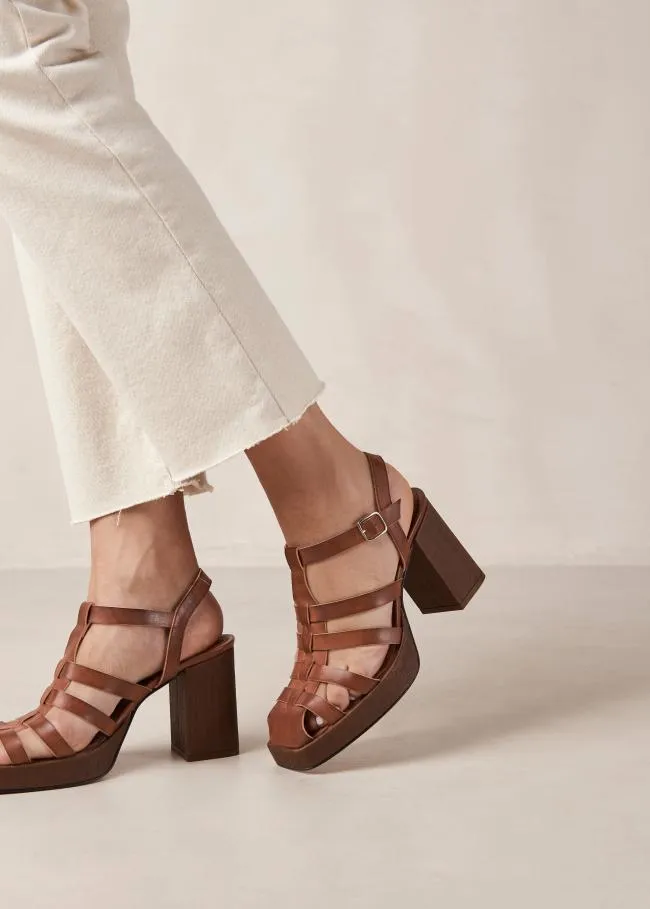 ALOHAS Sandals Rollers 8211 Brown Vegan Leather Sandals 8211 Women