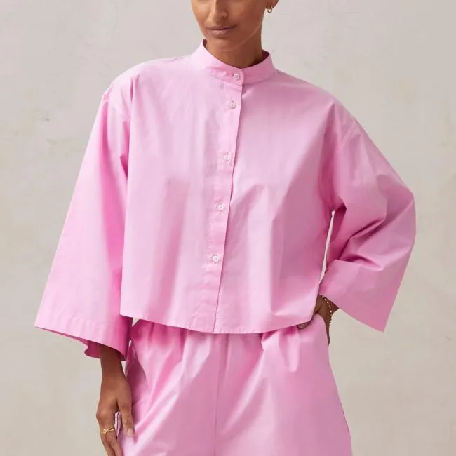 ALOHAS Shirts Maira 8211 Pink Cotton Shirt 8211 Women