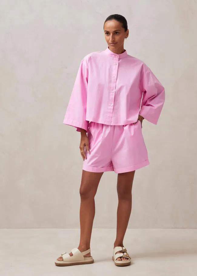 ALOHAS Shirts Maira 8211 Pink Cotton Shirt 8211 Women