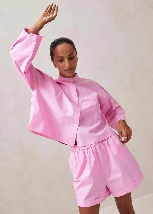 ALOHAS Shirts Maira 8211 Pink Cotton Shirt 8211 Women