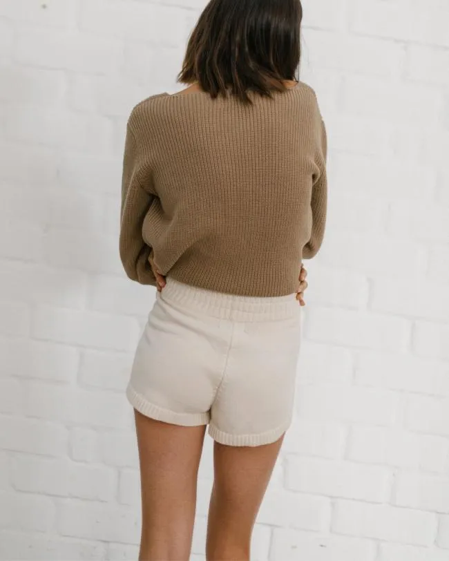 ALOHAS Shorts Nice 8211 White Knit Shorts 8211 Women