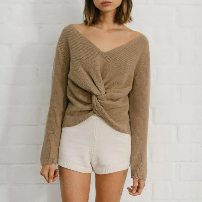 ALOHAS Shorts Nice 8211 White Knit Shorts 8211 Women