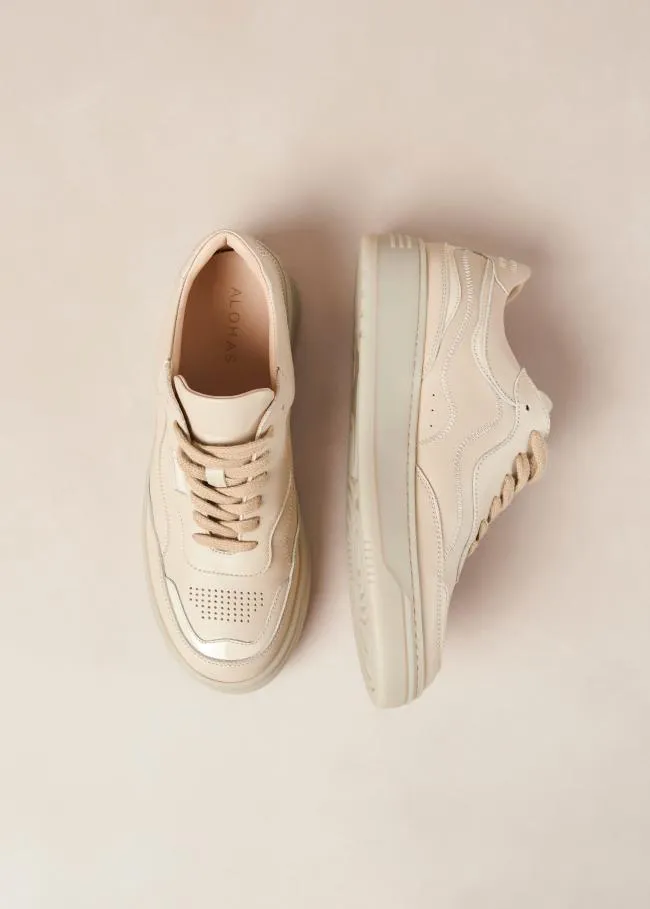 ALOHAS Sneakers TB87 8211 Cream Leather Sneakers 8211 Women