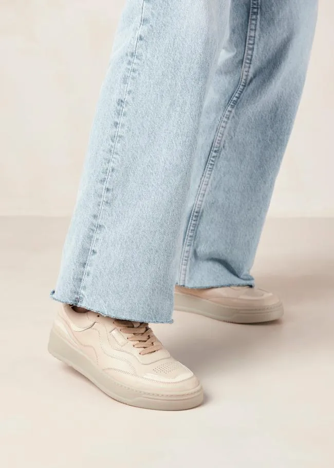 ALOHAS Sneakers TB87 8211 Cream Leather Sneakers 8211 Women
