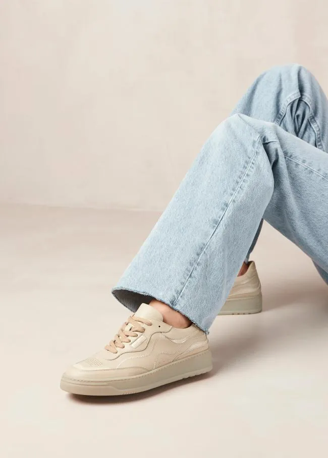 ALOHAS Sneakers TB87 8211 Cream Leather Sneakers 8211 Women