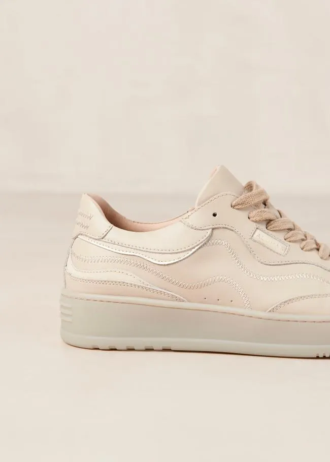 ALOHAS Sneakers TB87 8211 Cream Leather Sneakers 8211 Women