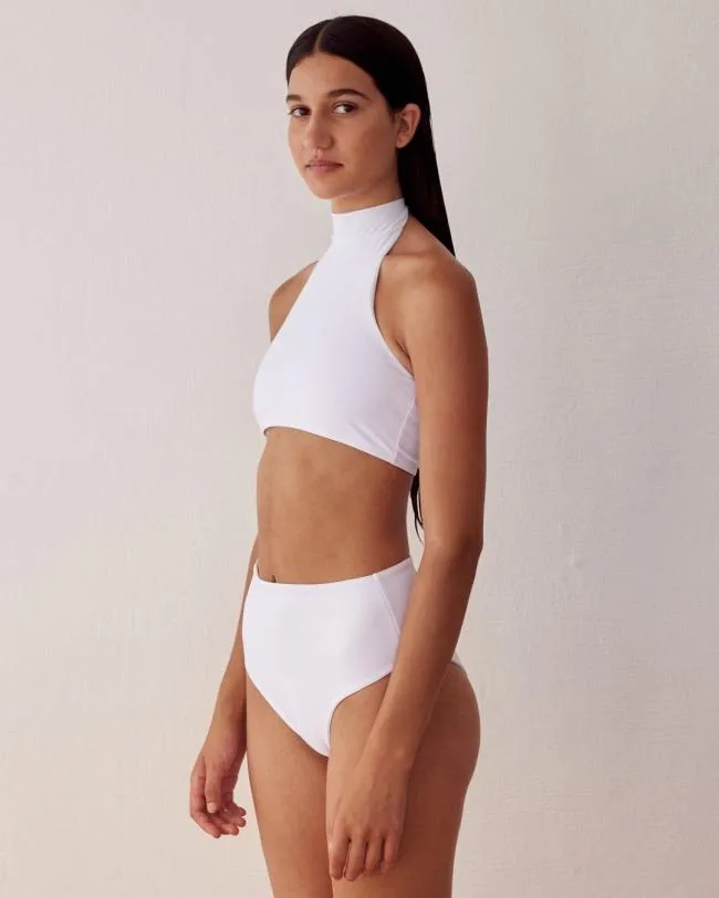 ALOHAS Swimwear The Higher 8211 White Econyl Bikini Top 8211 Women