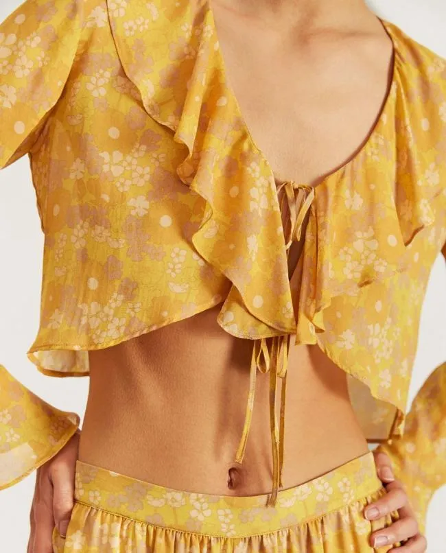 ALOHAS Tops Linn 8211 Yellow Multicolor Top 8211 Women