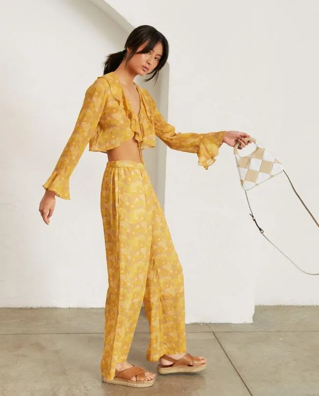 ALOHAS Tops Linn 8211 Yellow Multicolor Top 8211 Women