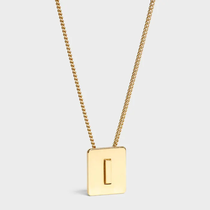 Alphabet I Necklace In Brass With Gold Finish Gold Women CELINE ALPHABET