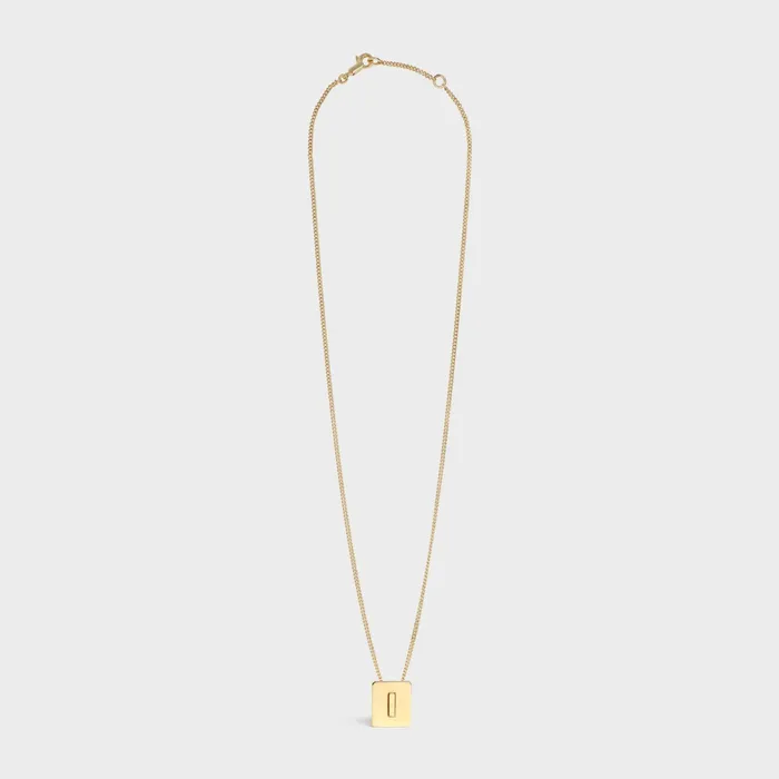Alphabet I Necklace In Brass With Gold Finish Gold Women CELINE ALPHABET