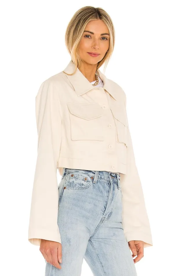 Angeles Cropped Jacket Ivory Women Lovers and Friends Jackets and Coats