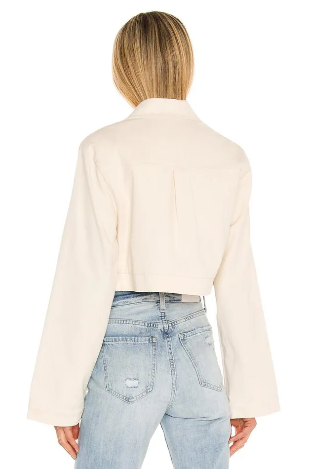 Angeles Cropped Jacket Ivory Women Lovers and Friends Jackets and Coats