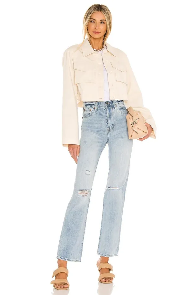 Angeles Cropped Jacket Ivory Women Lovers and Friends Jackets and Coats